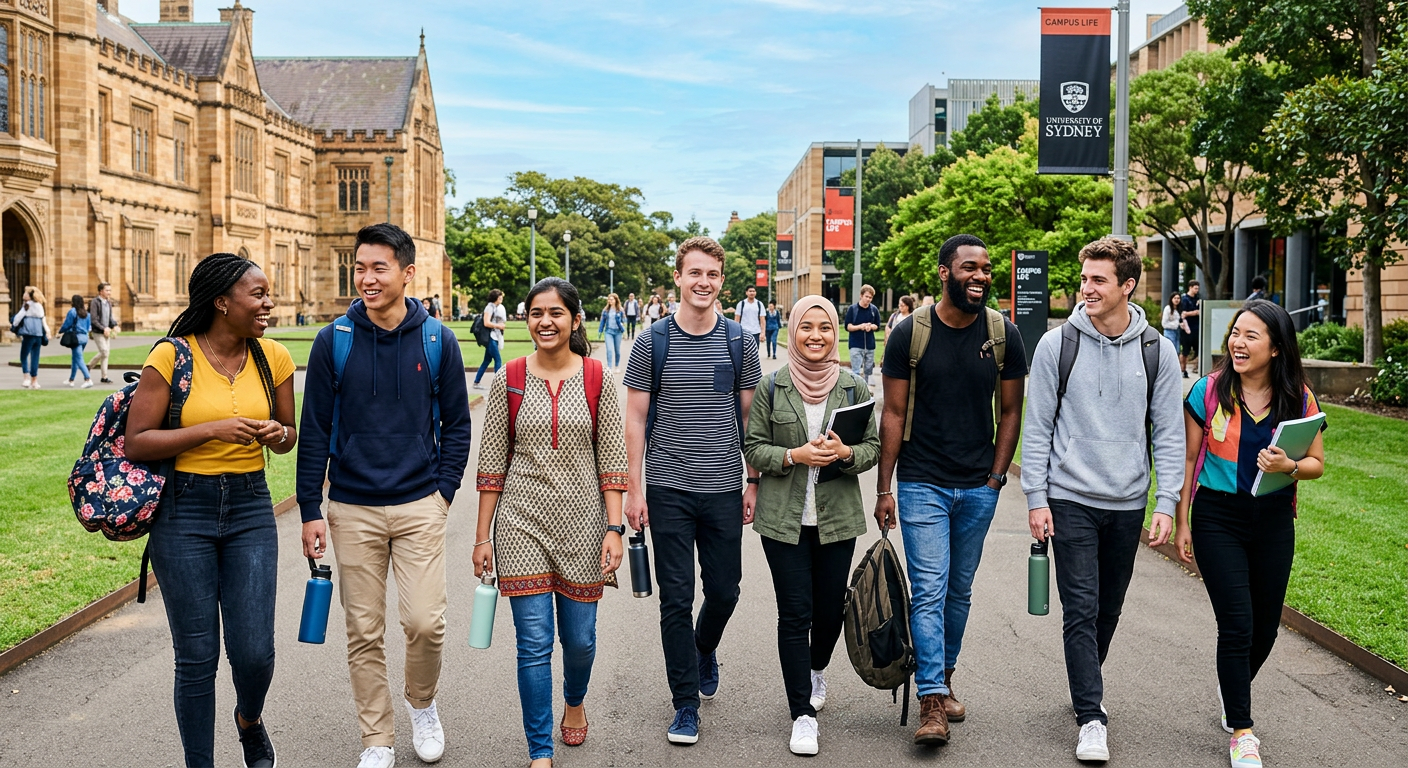 Equipo Global Dreamers con estudiantes internacionales